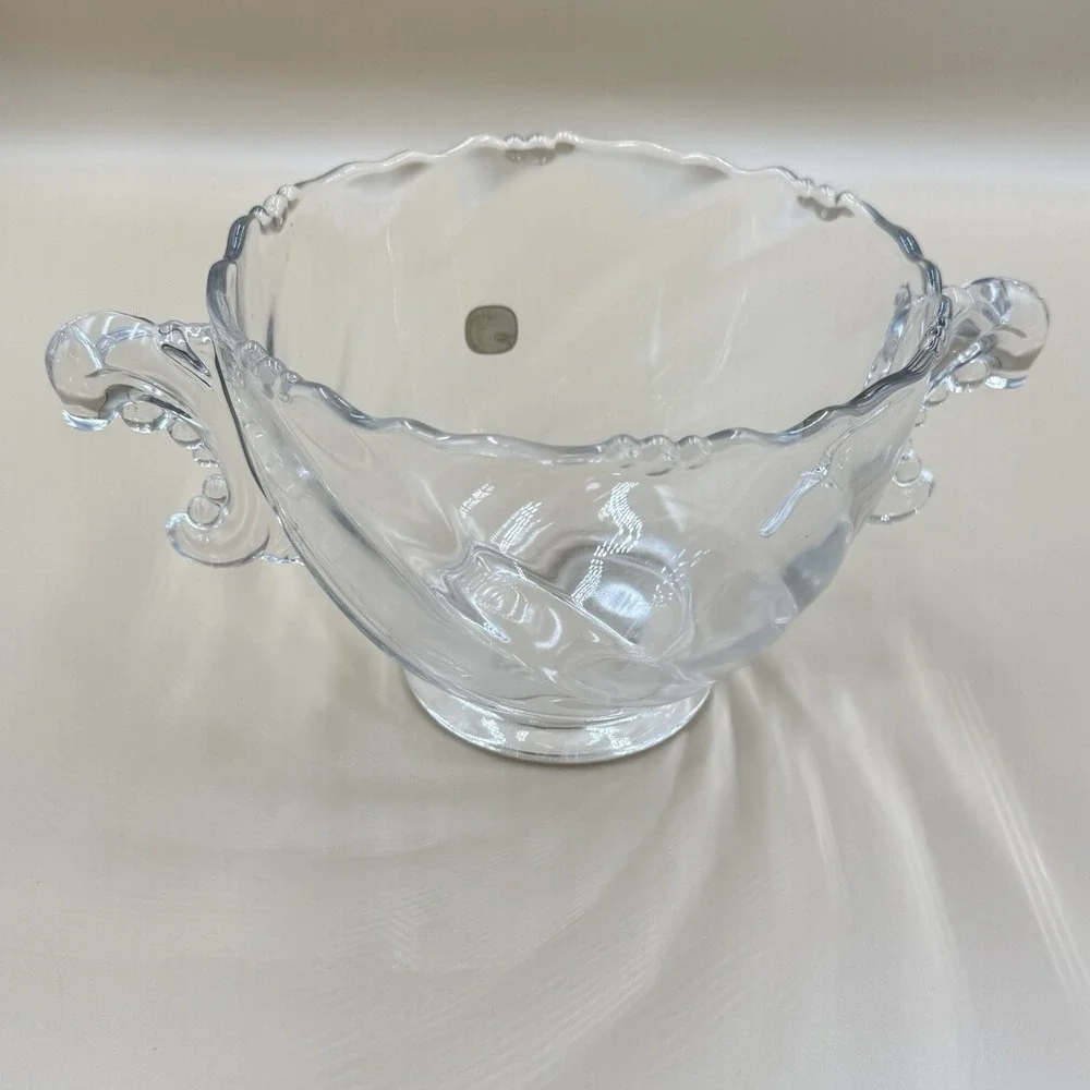 Heisey Waverly Pattern Ice Bucket Clear Vintage Crystal 1950s‎ Elegant Luxury